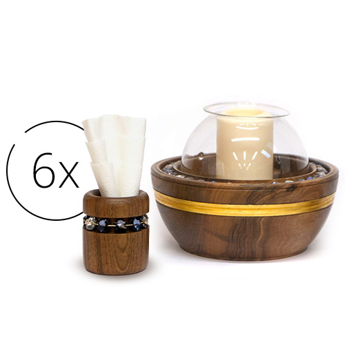 Atribút full-set-candle-holder-and-6-napkin-holders | natalis-luxus.com}}