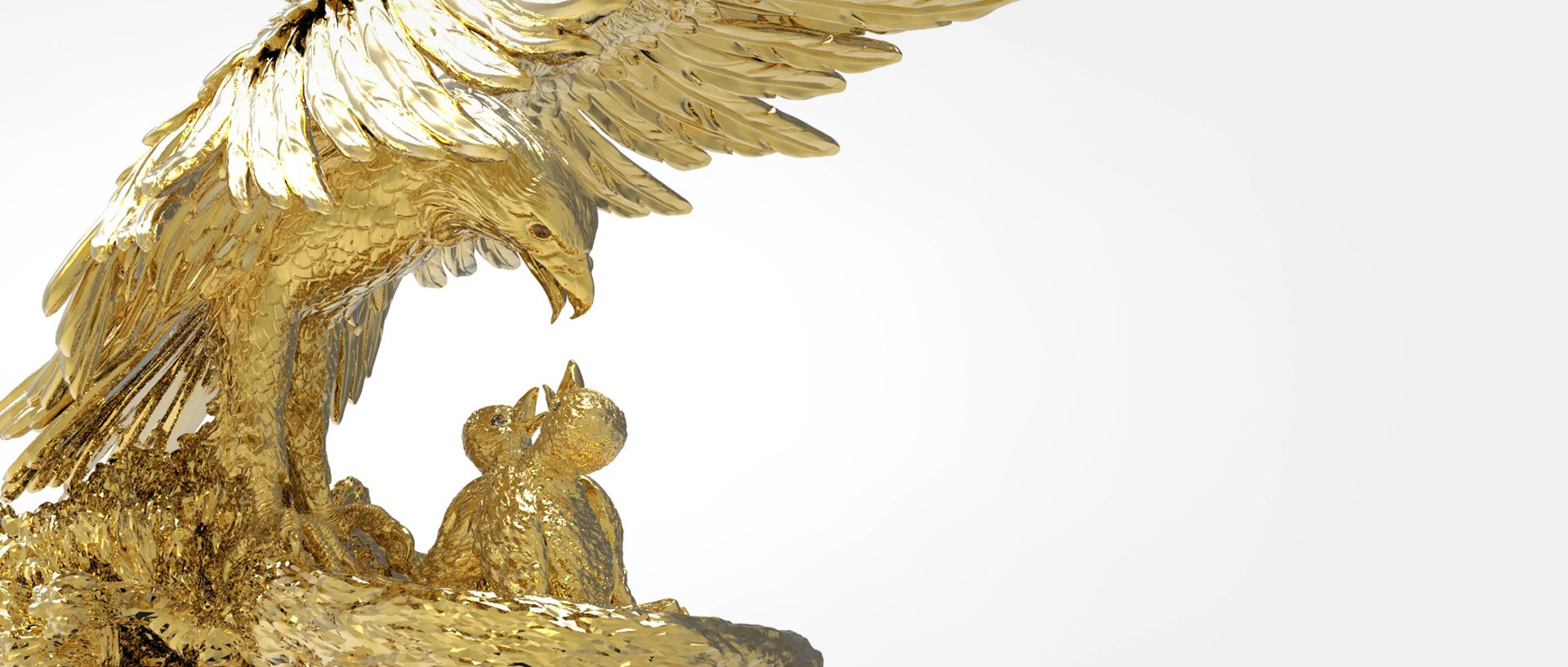 Hero image | Golden sculpture  ‘Eagle Nest’ ANATOLIOS